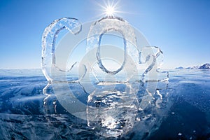 Icy chemical formula of carbon dioxide CO2