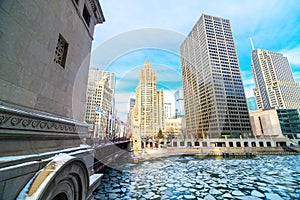 Icy Chicago River