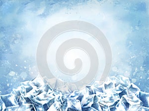 Icy cube background