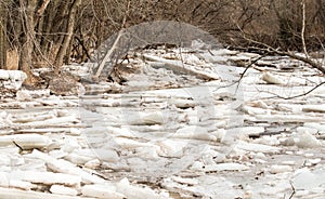 Icy Destruction, Ice Jam on River