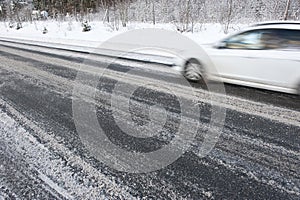 Icy driving