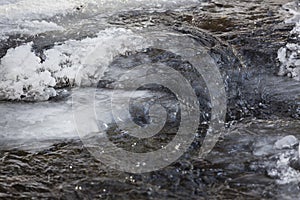 Icy Eifel River, Germany