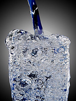 Icy glas of water photo
