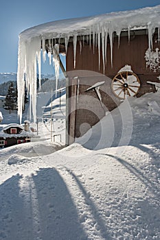 Icy House in the Alps