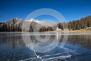 Icy lake