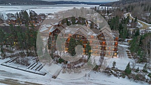 icy lake in the Canadian winter