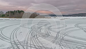 icy lake in the Canadian winter