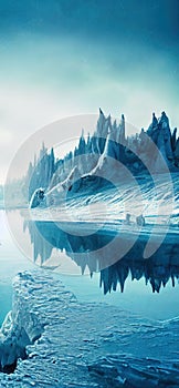 Icy Landscape Arctic Smartphone Background