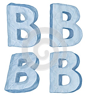 Icy letter B.