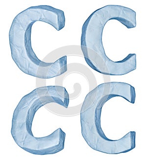 Icy letter C.