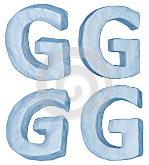 Icy letter G.