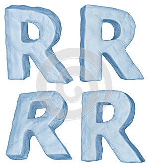 Icy letter R. photo