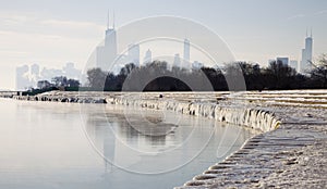 Icy morning in Chicago