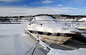 Icy motorboat