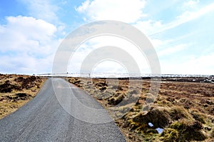 Icy Road at Old Military Road in Wicklow, Ireland