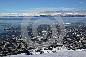 Icy sea in Alaska