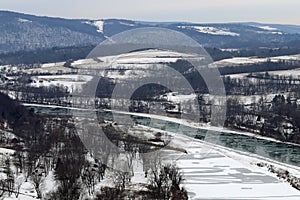 Icy Susquehanna River in the winter