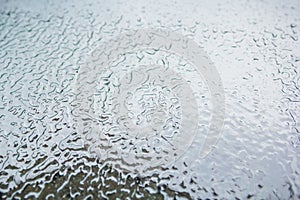 Icy texture on glass. Winter cold concept