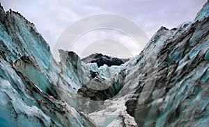 Icy views on Fox Glacier, New Zealand photo