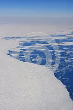 Icy Waters over the Greenland