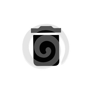 icÃÂ´ne poubelle ou logo symbole de signe isolÃÂ© illustration vectorielle - icÃÂ´nes vectorielles de haute qualitÃÂ© de style noir photo