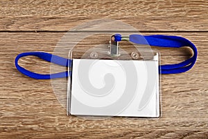 Id card badge with cord