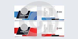 ID Card design template. Sutiable for companies, corporates, offices and many other of business photo
