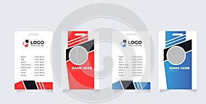 ID Card design template. Sutiable for companies, corporates, offices and many other of business photo