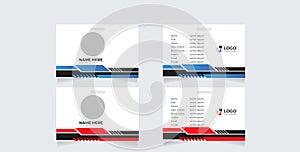 ID Card design template. Sutiable for companies, corporates, offices and many other of business photo