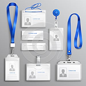 ID Card Holders Realistic Set