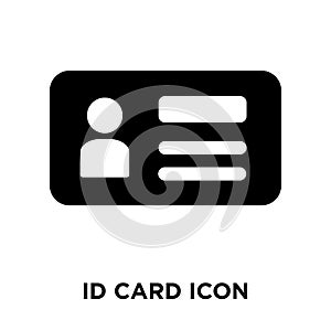 Id card icon vector isolated on white background, logo concept o