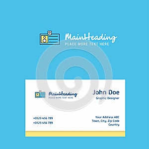 Id card logo Design with business card template. Elegant corporate identity. - Vector