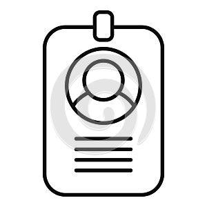 Id card planner icon outline vector. Scan verification code