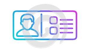 ID Card Profile, Identification and Personal Information Document, vector design Generative AI