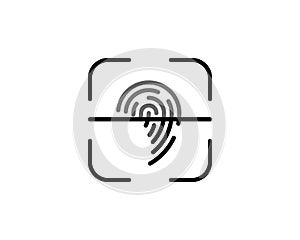 Id icons. Fingerprint scanning process icons. Fingerprint detection symbols. Vector illustration on white background