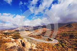 Ida mountain range in the south side of Crete island photo