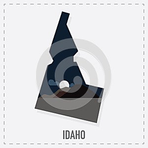 idaho map sticker. Vector illustration decorative design