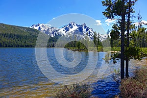 Idaho`s Sawtooth Mountains and Stanley Lake