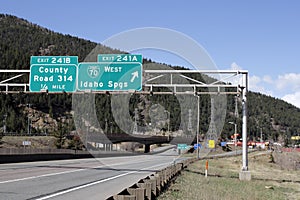 Idaho Springs Colorado Exit Signs