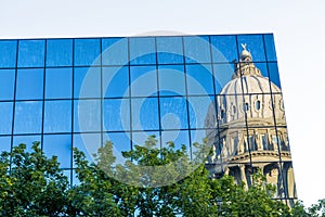 Idaho state capital building reflection