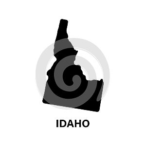 Idaho state map silhouette icon.