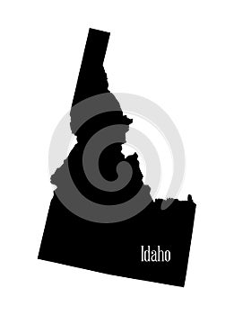 Idaho State Silhouette Map