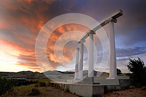 Idaho State University ISU Red Hill at Sunrise Clouds in Sky photo