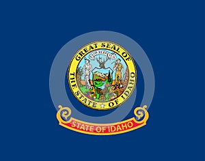 Idaho vector flag. Vector illustration. United States of America