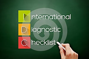 IDC - International Diagnostic Checklist acronym photo