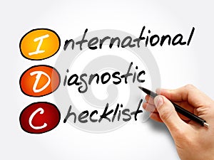 IDC - International Diagnostic Checklist photo