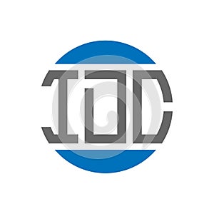IDC letter logo design on white background. IDC creative initials circle logo concept. IDC letter design photo