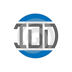 IDD letter logo design on white background. IDD creative initials circle logo concept. IDD letter design