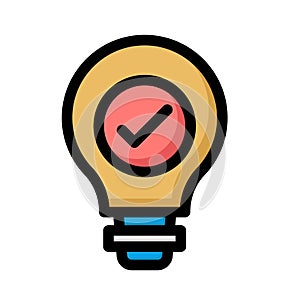Idea approved symbol Isolated Vector icon which can easily modify or edit