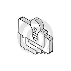 idea for ask customers about service isometric icon vector illustration